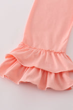 Load image into Gallery viewer, Green bow print ruffle pants set