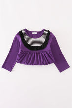 Load image into Gallery viewer, Purple halloween witch applique dress