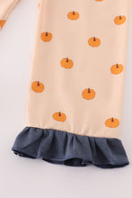 Load image into Gallery viewer, Khaki print ruffle pajamas set