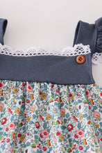 Load image into Gallery viewer, Blue meadow charm lace ruffle pants set