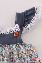 Load image into Gallery viewer, Blue meadow charm lace ruffle bubble