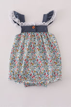 Load image into Gallery viewer, Blue meadow charm lace ruffle bubble