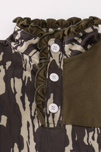 Load image into Gallery viewer, Camouflage print ruffle pants set