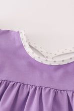 Load image into Gallery viewer, Purple spider embroidery ruffle dress