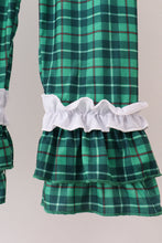 Load image into Gallery viewer, White wreath smocked ruffle pants set