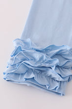 Load image into Gallery viewer, Pink princess castle embroidery gingham ruffle pants set