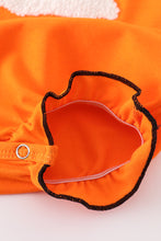 Load image into Gallery viewer, Orange halloween bluey french knot ruffle bubble