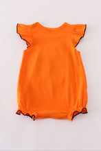Load image into Gallery viewer, Orange halloween bluey french knot ruffle bubble