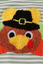 Load image into Gallery viewer, Green turkey french knot stripe jonjon