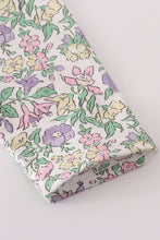 Load image into Gallery viewer, Purple floral print pants set