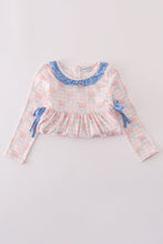 Load image into Gallery viewer, Pink floral print ruffle bow pants set