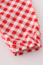 Load image into Gallery viewer, Red farm smocked ruffle pants set