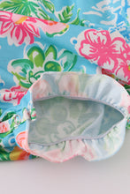 Load image into Gallery viewer, Green floral character applique bubble