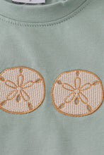 Load image into Gallery viewer, Sage sand dollar embroidery boy set