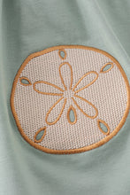 Load image into Gallery viewer, Sage sand dollar embroidery girl set