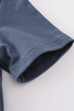 Load image into Gallery viewer, Navy sheep cross embroidery boy set