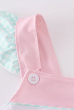 Load image into Gallery viewer, Pink princess embroidery girl 2pc swimsuit