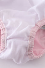 Load image into Gallery viewer, Pink princess embroidery girl 2pc swimsuit