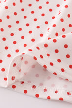 Load image into Gallery viewer, Red dot strawberry embroidery smocked shorts set