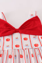 Load image into Gallery viewer, Red apple bow bloomer set