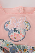 Load image into Gallery viewer, Pink floral character applique bubble