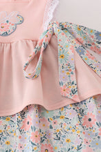 Load image into Gallery viewer, Pink floral character applique ruffle shorts set