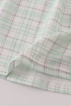 Load image into Gallery viewer, Green plaid sea shell french knot ruffle shorts est