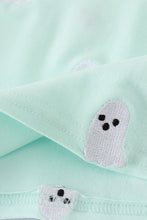 Load image into Gallery viewer, Green ghost embroidery pajamas set