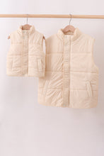 Load image into Gallery viewer, Cream mom&me puffer vest