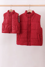Load image into Gallery viewer, Maroon mom&me puffer vest