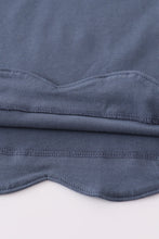 Load image into Gallery viewer, Navy hunting embroidery ruffle pants set