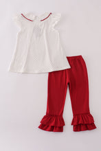 Load image into Gallery viewer, Alabama polka dot elephant french knot ruffle pants set