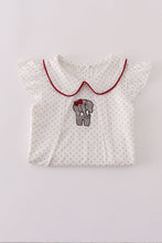 Load image into Gallery viewer, Alabama polka dot elephant french knot ruffle pants set