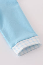 Load image into Gallery viewer, Blue character embroidery romper