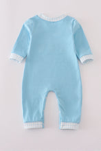 Load image into Gallery viewer, Blue character embroidery romper