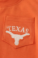 Load image into Gallery viewer, Rust Texas embroidery romper