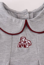 Load image into Gallery viewer, Maroon Mississippi embroidery ruffle pants set