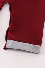 Load image into Gallery viewer, Maroon Mississippi embroidery romper