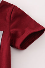 Load image into Gallery viewer, Maroon Mississippi embroidery romper