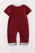 Load image into Gallery viewer, Maroon Mississippi embroidery romper
