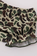 Load image into Gallery viewer, Sage camouflage turkey applique bloomer set