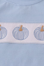 Load image into Gallery viewer, Blue pumpkin embroidery pants set