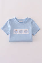 Load image into Gallery viewer, Blue pumpkin embroidery pants set