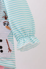 Load image into Gallery viewer, Blue character embroidery ruffle bubble