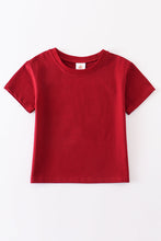 Load image into Gallery viewer, Maroon blank basic t-shirt Adult Kids and baby bubble