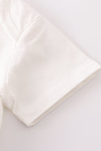 Load image into Gallery viewer, Cream blank basic t-shirt Adult Kids and baby bubble