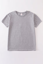 Load image into Gallery viewer, Gray blank basic t-shirt Adult Kids and baby bubble