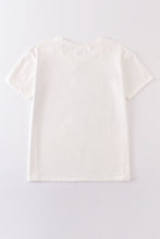 Load image into Gallery viewer, Cream blank basic t-shirt Adult Kids and baby bubble