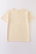 Load image into Gallery viewer, Beige blank basic t-shirt Adult Kids and baby bubble