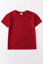 Load image into Gallery viewer, Maroon blank basic t-shirt Adult Kids and baby bubble